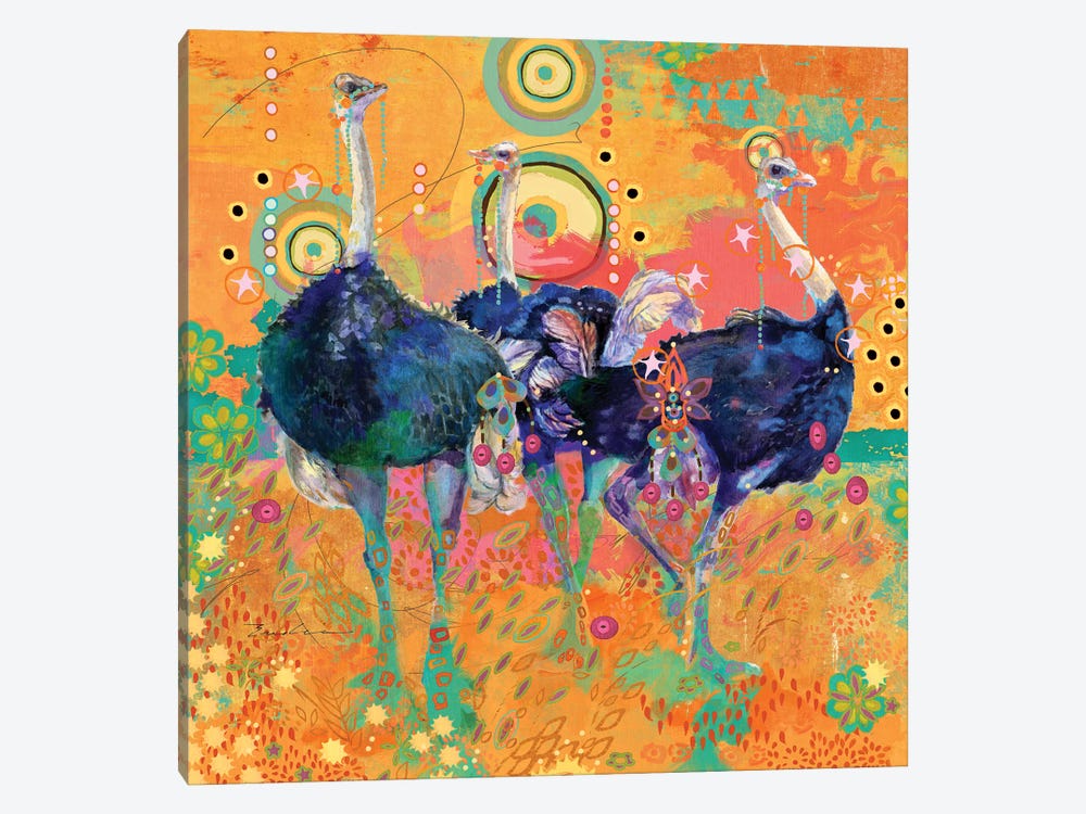 Three Ostrich by Evelia Designs 1-piece Canvas Art