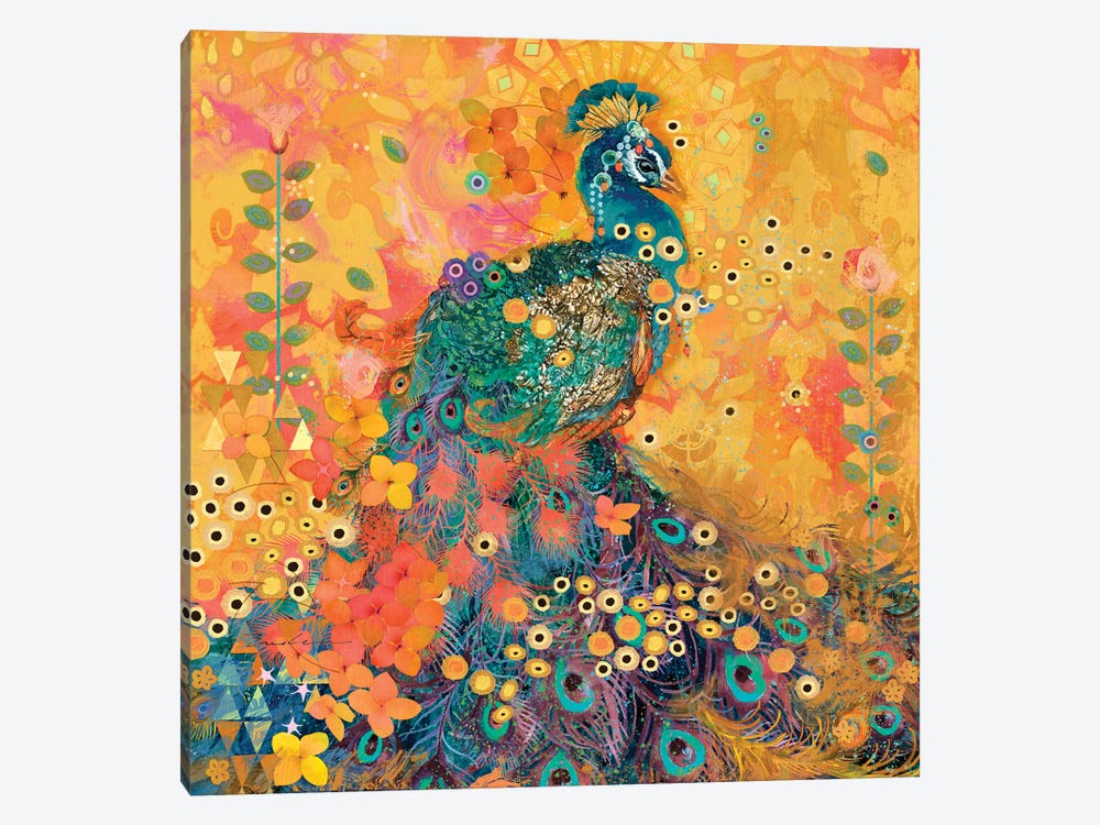Afrikarma Peacock by Evelia Designs 1-piece Canvas Print