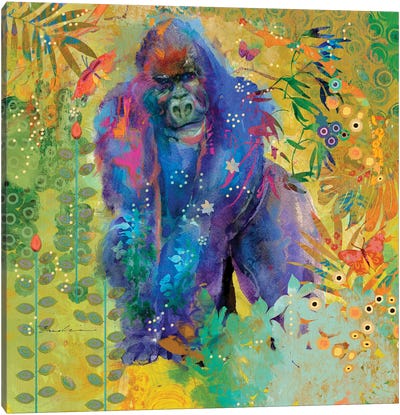 Gorilla Jungle Thinker Canvas Art Print