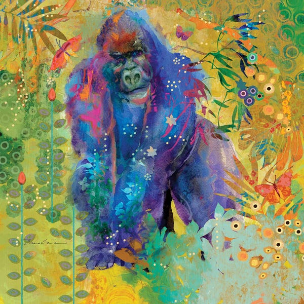 Gorillas: Gorilla Jungle Thinker by Evelia Designs