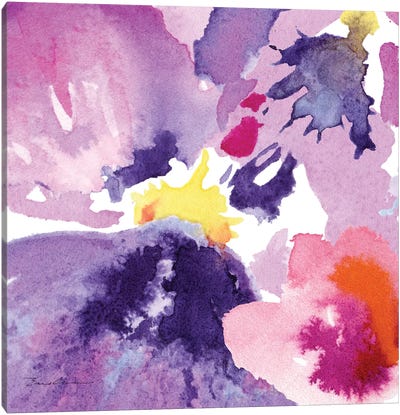 Watercolor Flower Composition IV Canvas Art Print - Evelia Designs