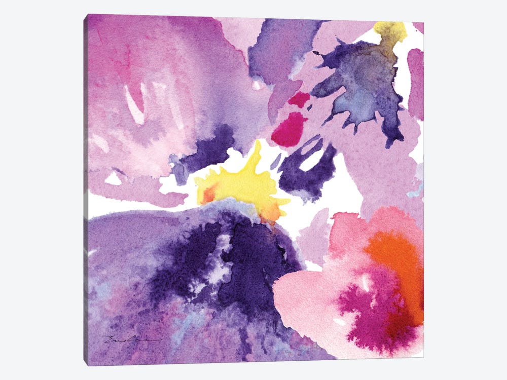 Watercolor Flower Composition IV by Evelia Designs 1-piece Canvas Wall Art
