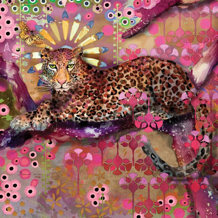 Leopard And Butterfly by Evelia Designs wall art