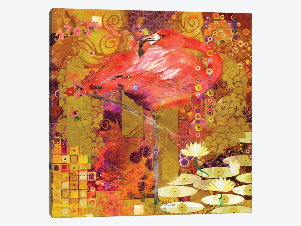 Flamingo Mingle by Evelia Designs 1-piece Canvas Wall Art