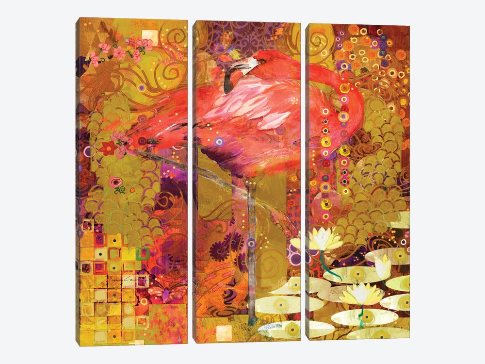 Flamingo Mingle by Evelia Designs 3-piece Canvas Artwork