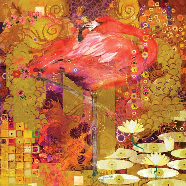 Flamingos: Flamingo Mingle by Evelia Designs