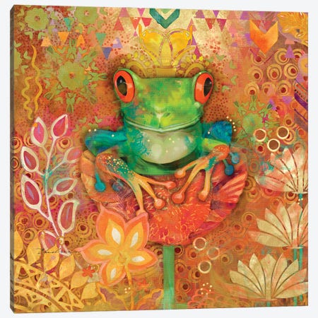 Red-Eyed Tree Frog Canvas Print #EVD53} by Evelia Designs Canvas Print