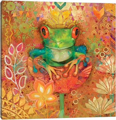Red-Eyed Tree Frog Canvas Art Print - Evelia Designs