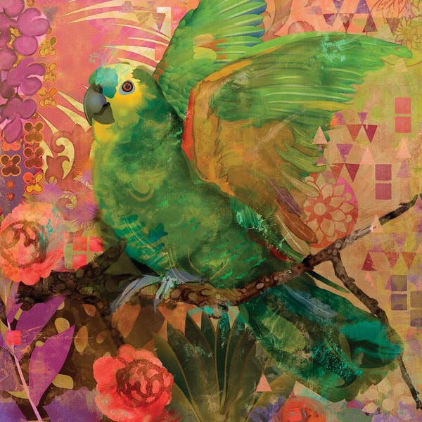 Parrots: Great Green Parrots by Evelia Designs