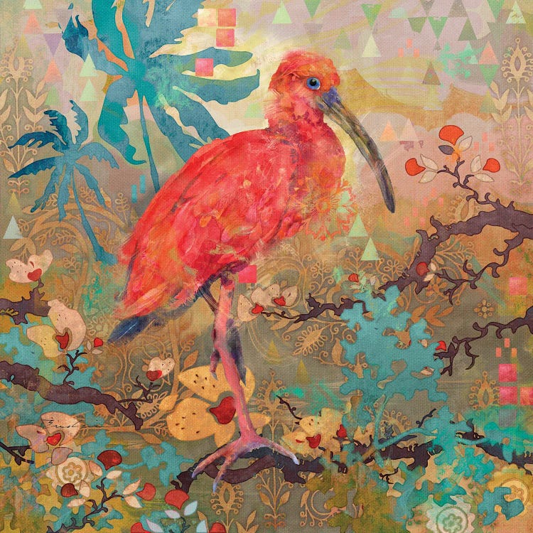 Scarlet Ibis by Evelia Designs wall art