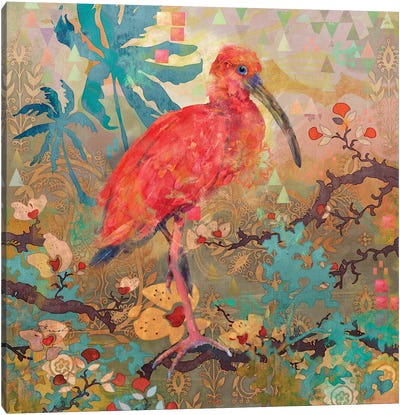 Scarlet Ibis Canvas Art Print - Evelia Designs