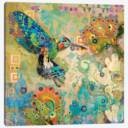 Hummingbirds Canvas Print #EVD56} by Evelia Designs Canvas Wall Art
