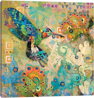 Hummingbirds Canvas Art Print - Bohemian Décor