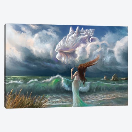 Dreaming Of The Sea Canvas Print #EVF10} by Anastasia Evgrafova Canvas Art Print