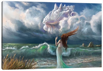 Dreaming Of The Sea Canvas Art Print - Anastasia Evgrafova