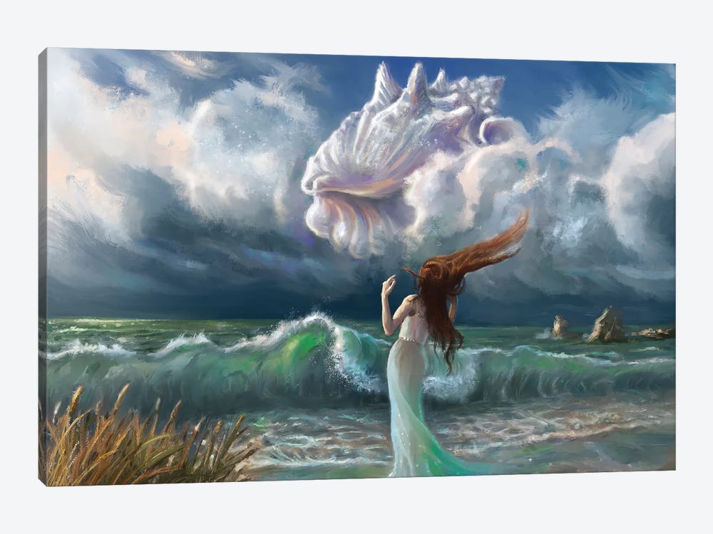 Dreaming Of The Sea by Anastasia Evgrafova 1-piece Canvas Print