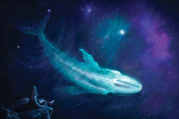 Humpback Whales: Into The Space by Anastasia Evgrafova