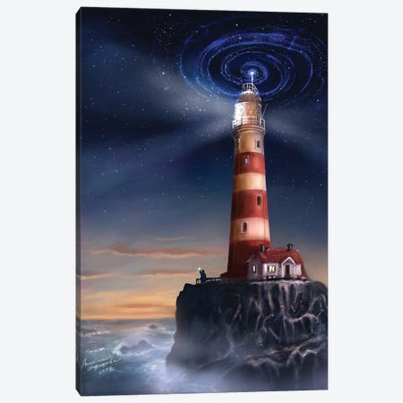Lighthouse Canvas Print #EVF18} by Anastasia Evgrafova Canvas Art Print