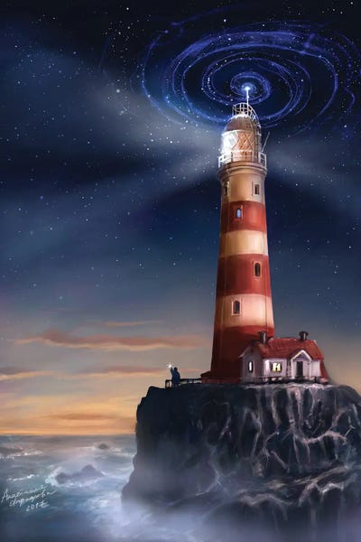 Night Sky: Lighthouse by Anastasia Evgrafova