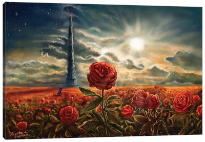 The Dark Tower Canvas Art Print - Sunrise & Sunset Art