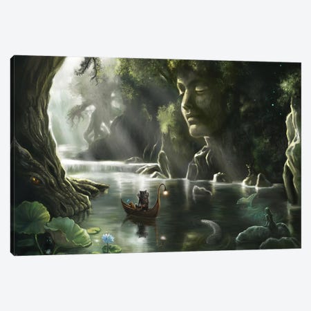 Down The Magic River Canvas Print #EVF20} by Anastasia Evgrafova Canvas Wall Art