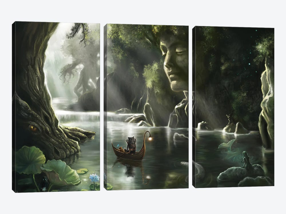 Down The Magic River by Anastasia Evgrafova 3-piece Canvas Artwork