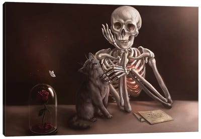 Sensibility Canvas Art Print - Skeleton Art