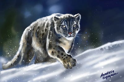 Snow Leopard by Anastasia Evgrafova multi panel art