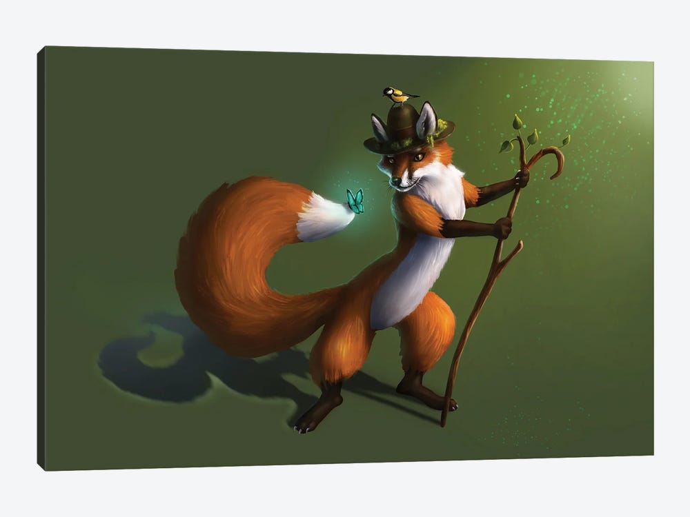 Forester Fox by Anastasia Evgrafova 1-piece Canvas Artwork