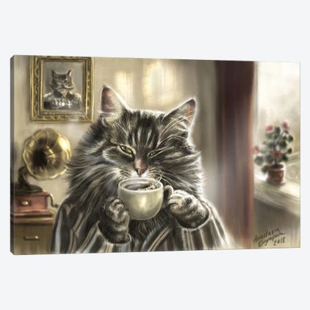 Morning Coffee Canvas Print #EVF50} by Anastasia Evgrafova Canvas Print
