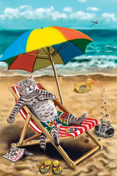 Umbrellas: On The Beach by Anastasia Evgrafova