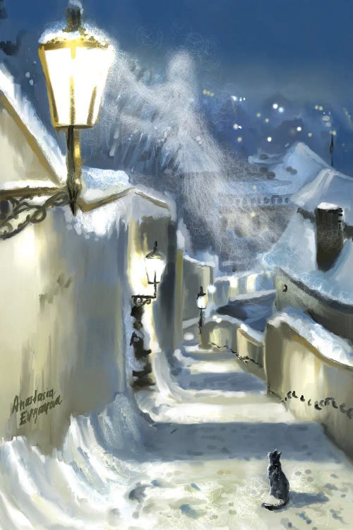The Ghost Of Winter Prague by Anastasia Evgrafova wall art