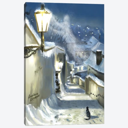 The Ghost Of Winter Prague Canvas Print #EVF58} by Anastasia Evgrafova Art Print