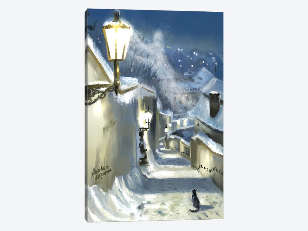 The Ghost Of Winter Prague by Anastasia Evgrafova 1-piece Art Print