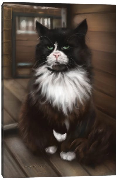 The Cat From Zelenogradsk Canvas Art Print - Anastasia Evgrafova