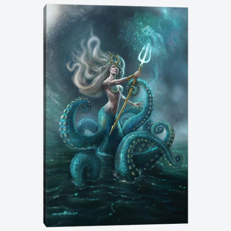 Queen Of Seas Canvas Print #EVF65} by Anastasia Evgrafova Canvas Art Print