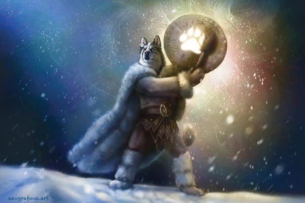 Siberian Huskies: A Special Night by Anastasia Evgrafova