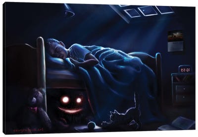 Night Monsters Canvas Art Print - Monster Art
