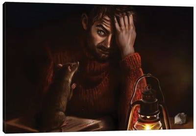 Rat (Illustration For Stephen King's Story) Canvas Art Print - Anastasia Evgrafova