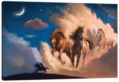 Celestial Herd Canvas Art Print - Anastasia Evgrafova
