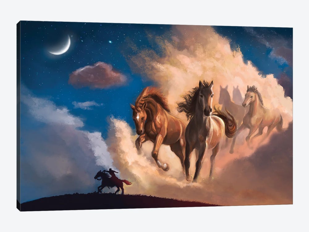 Celestial Herd by Anastasia Evgrafova 1-piece Canvas Print