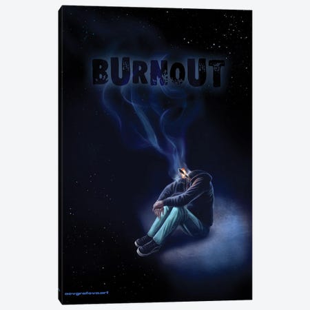 Burnout Black Canvas Print #EVF86} by Anastasia Evgrafova Canvas Print