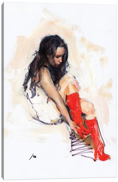 Red Boots Canvas Art Print - Evgeniy Monahov
