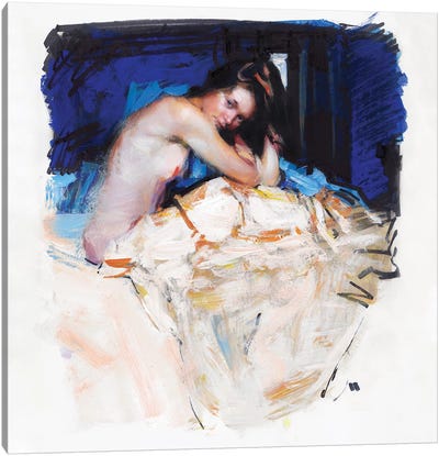 Sleepy Girl Canvas Art Print - Evgeniy Monahov