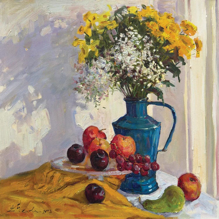 Still Life With Wildflowers And Fruits II