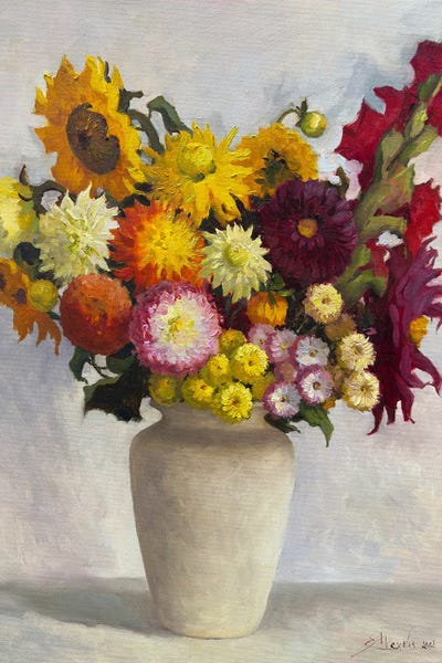 Evgeniia Mekhova: Bouquet Of Flowers by Evgeniia Mekhova