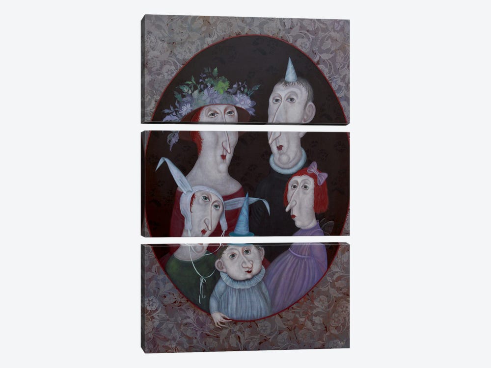 All Together by Evgenia Sare 3-piece Canvas Print