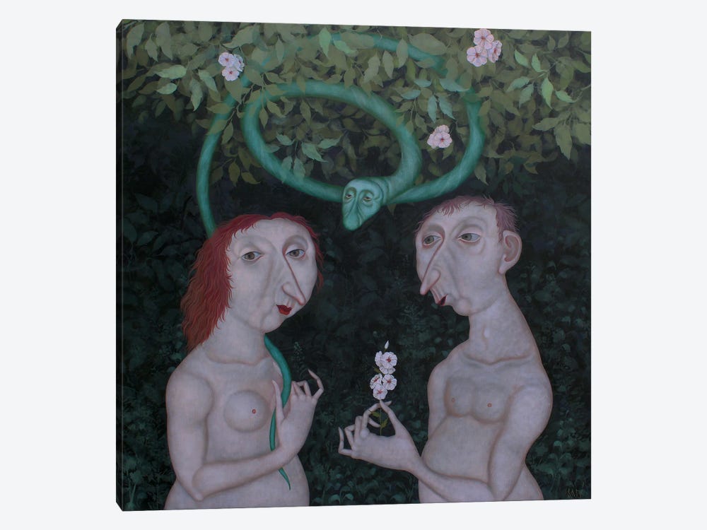 Adam And Eve by Evgenia Sare 1-piece Canvas Art