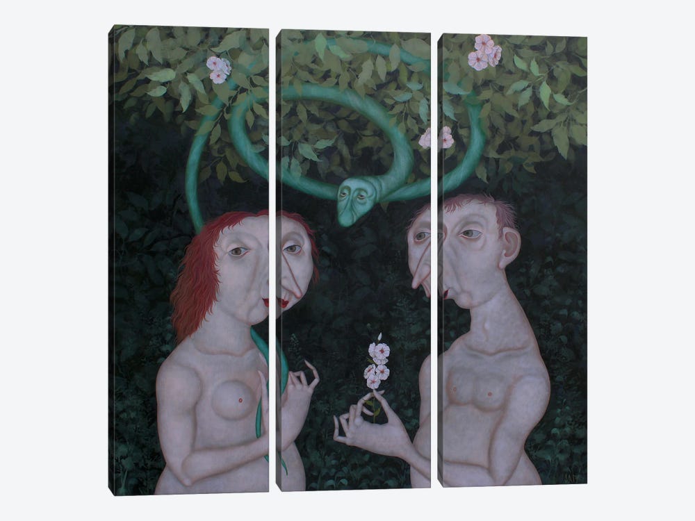 Adam And Eve by Evgenia Sare 3-piece Canvas Artwork