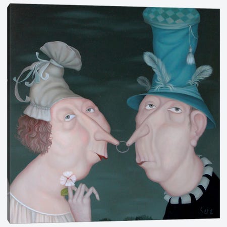Couple Canvas Print #EVI1} by Evgenia Sare Canvas Artwork